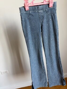 H&M Blue Flared Jeans with Stud Details